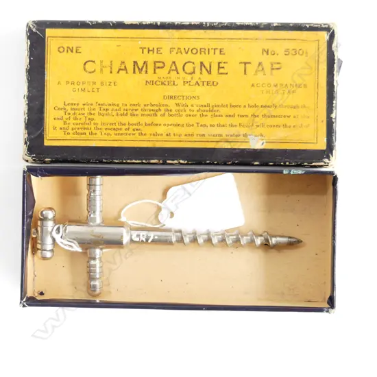 A nickel-plated champagne tap,