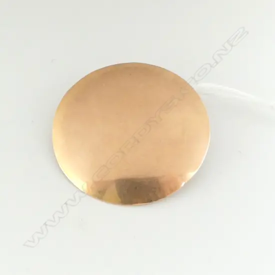 9ct GOLD DISC BROOCH,1.62mm, Dia.25mm