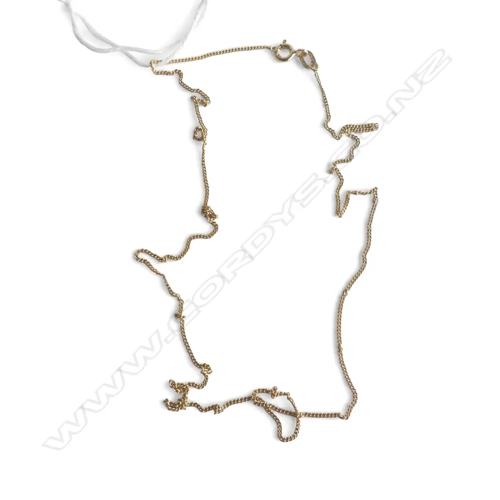 Italian 9ct GOLD NECK CHAIN approx 450mm 1.56gms Image 1++