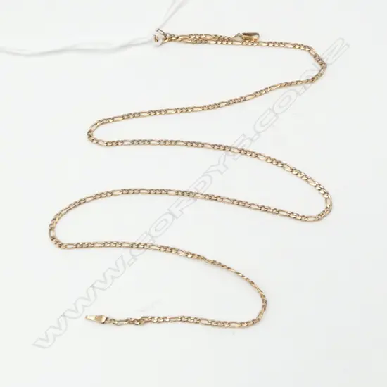 9ct (M&W) yellow GOLD NECK CHAIN catch required L.450mm. 2.66gms