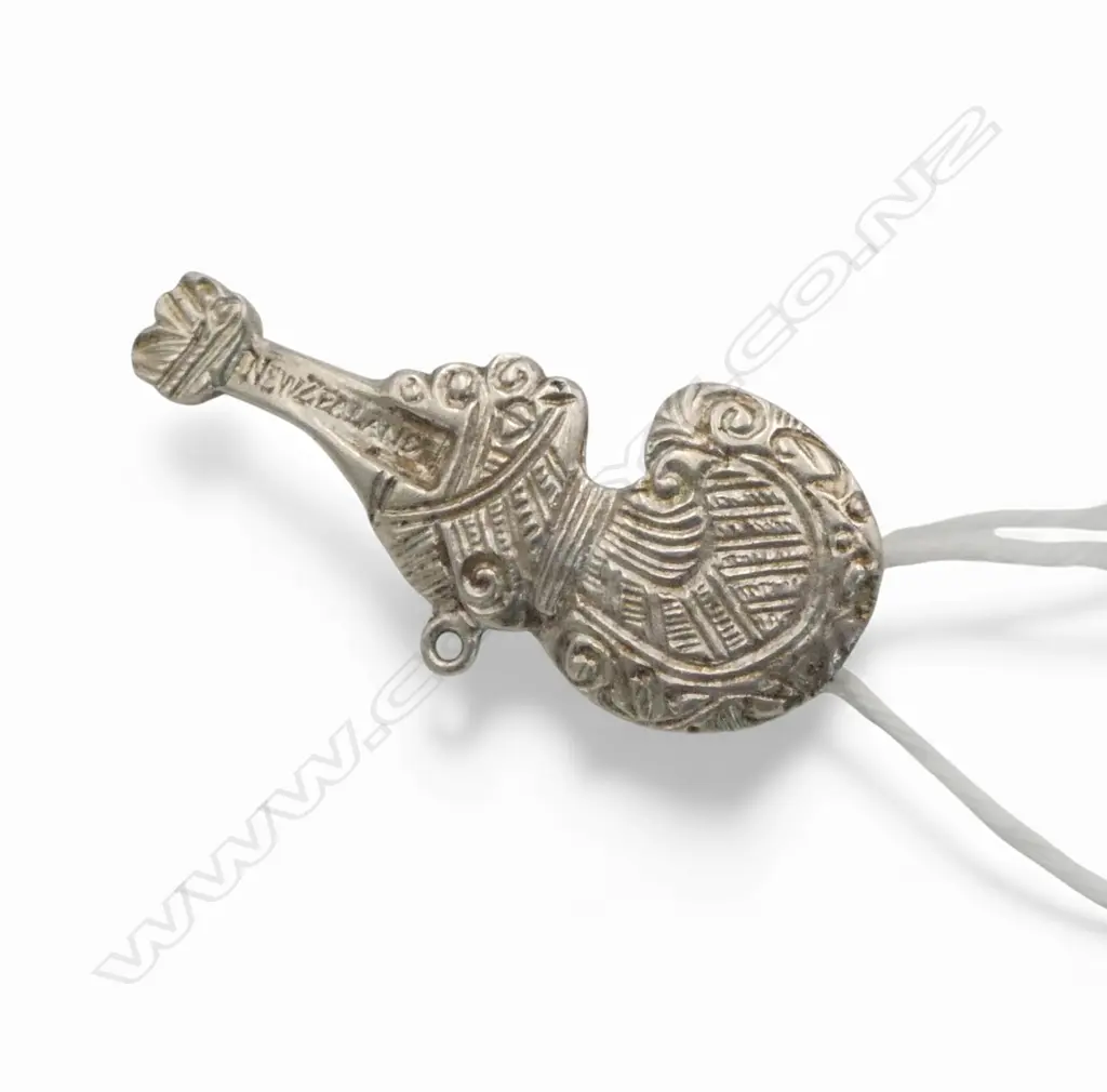 STG SILVER 'NEW ZEALAND' WAIHAKA PENDANT/BROOCH 4.90gms Image 1++