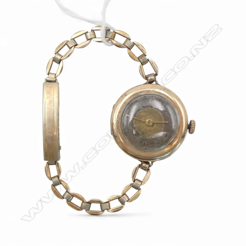 1920"s ladies GOLD PLATE WRISTWATCH running Image 1++