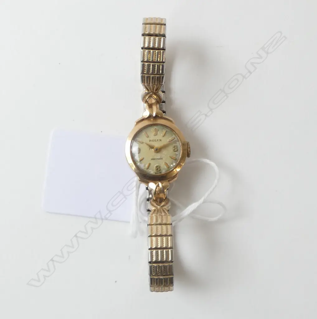 VINTAGE ROLEX 9ct GOLD LADIES WRISTWATCH on spiedel strap Image 1++