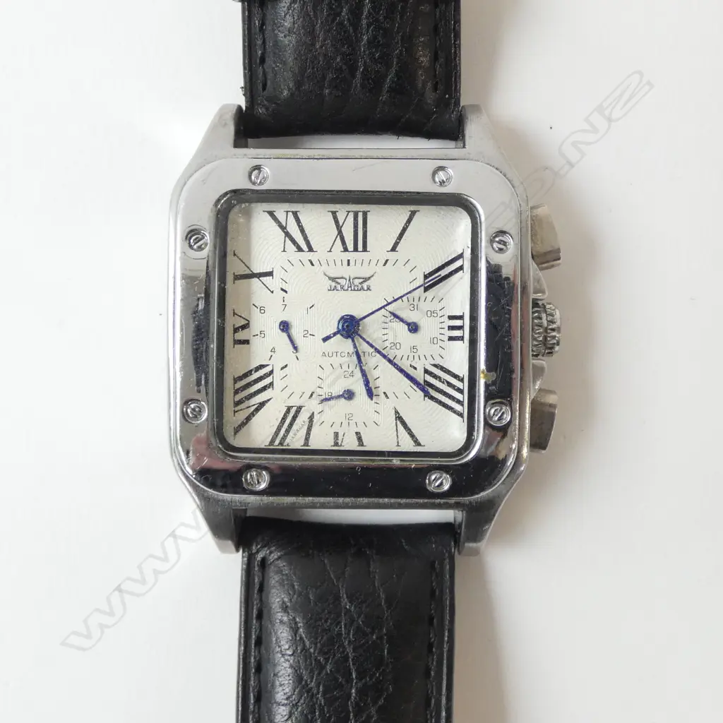 GENT'S JARAGAR AUTOMATIC SQUARE WRISTWATCH running Image 1++