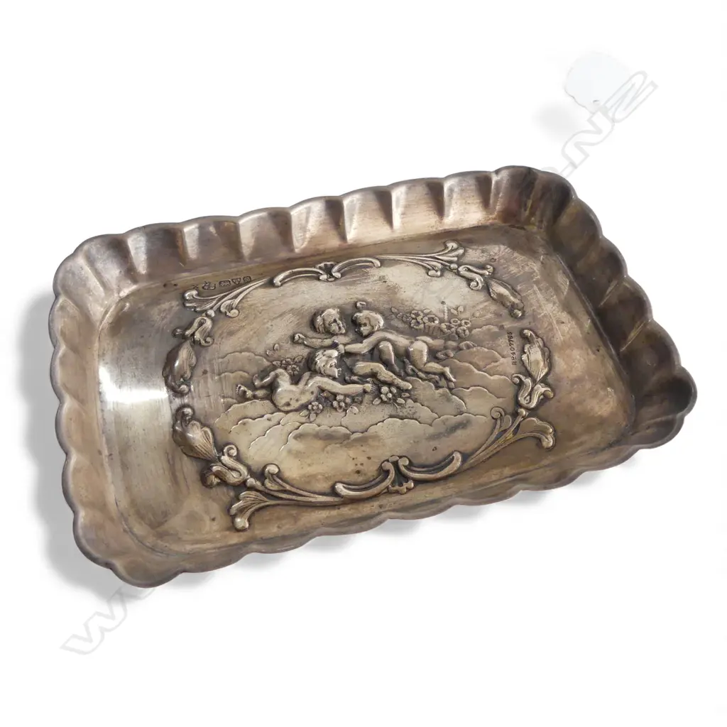 S/SILVER CHERUB PIN DISH  74GMS Image 1++