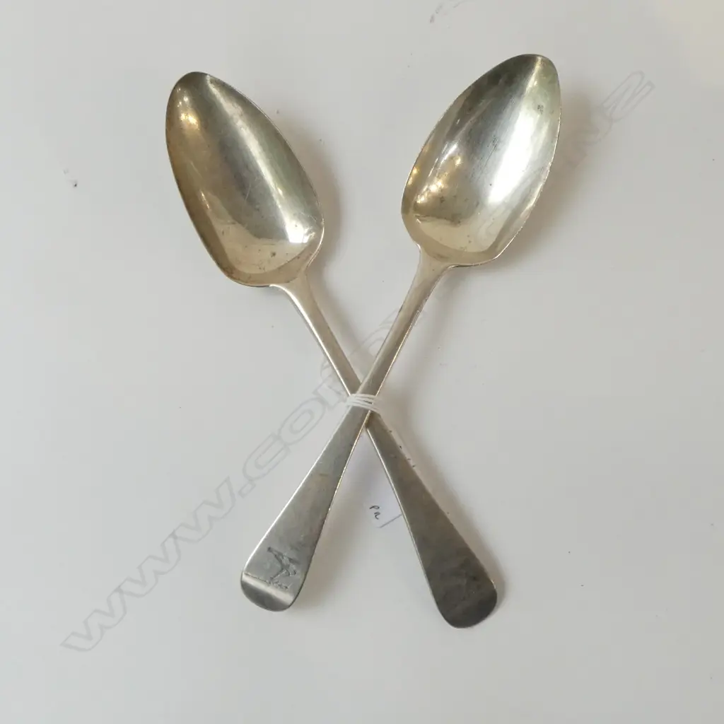 PR GEORGIAN S/SILVER TABLE SPOONS 136GMS Image 1++