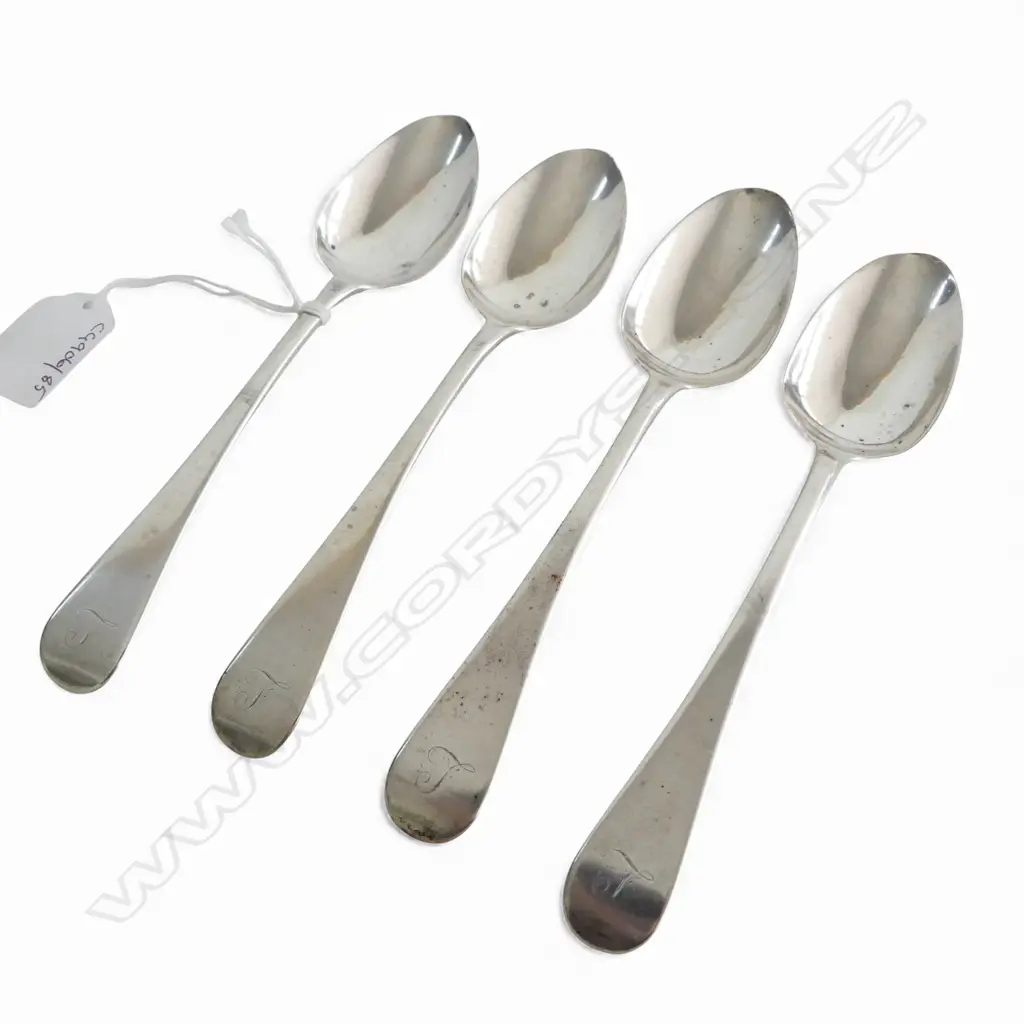 SET OF 4 MATCHING  H/MARKS S/SILVER DINNER SPOONS 137GMS Image 1++