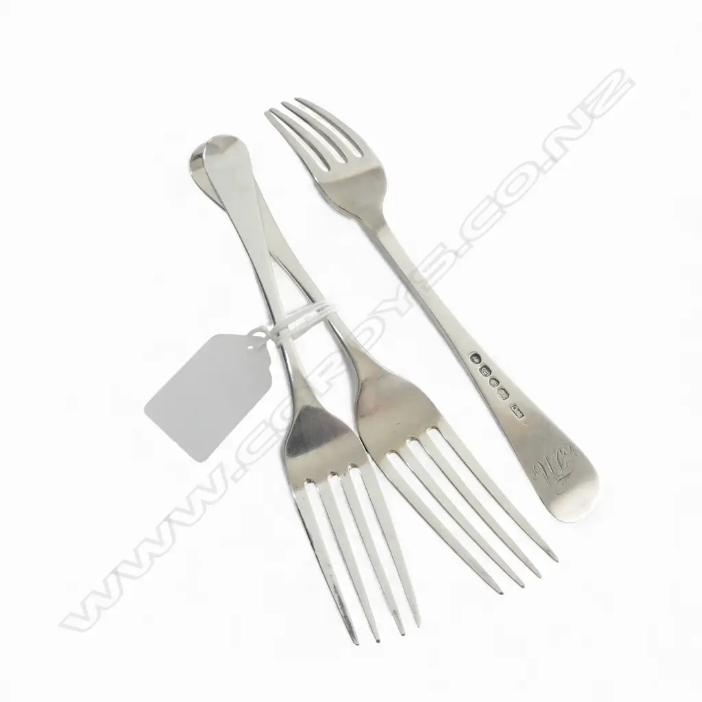 3 GEORGIAN S/SILVER FORKS 113GMS Image 1++