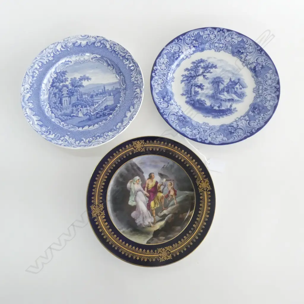 3 ANTIQUE CHINA PLATES Dia.270mm Image 1++