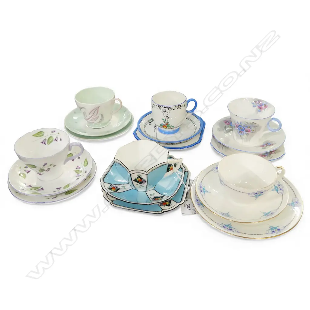 6 SHELLEY CHINA CSPS MIXED PATS Image 1++