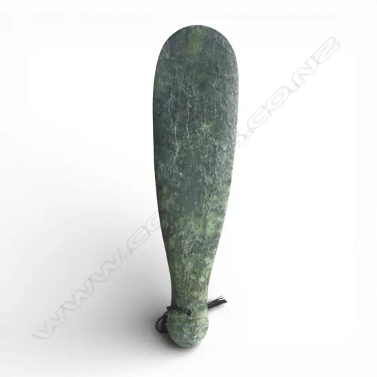 A contemporary marbled pounamu Mere,