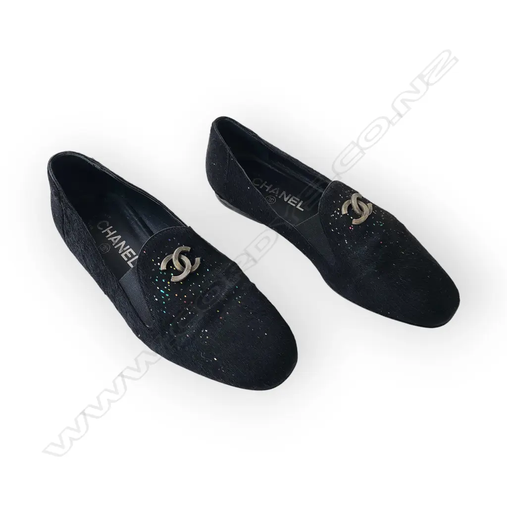 CHANEL PONY HAIR CC LOAFERS  IN SIZE 36.5 Image 1++