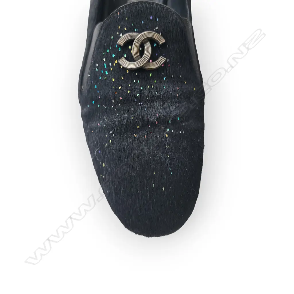 CHANEL PONY HAIR CC LOAFERS  IN SIZE 36.5 Image 1++