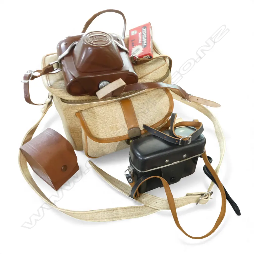 BRAUN PAXETTE IA & ISOMAT-RAPID AGFA ISOMAT-RAPID CAMERA IN CASE + CARRY CASE & ASST. BULBS etc Image 1++