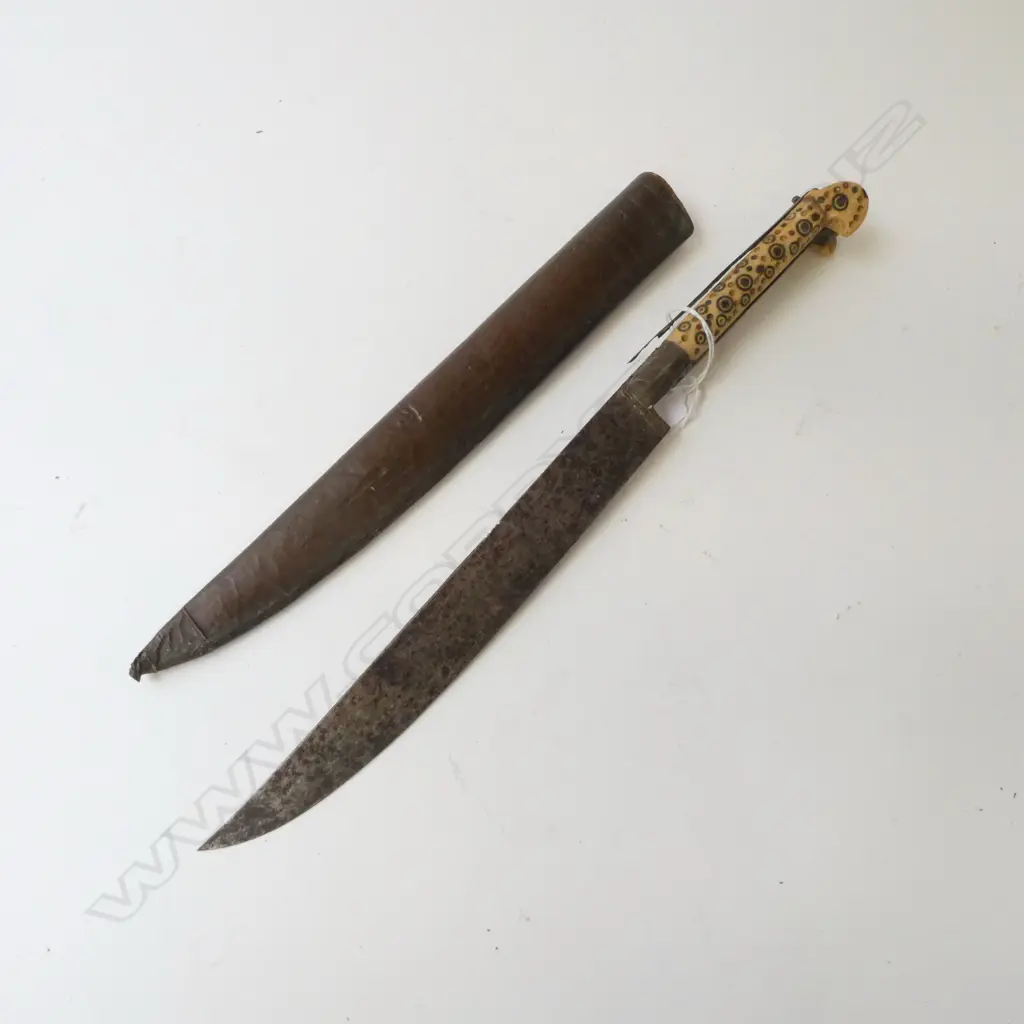 BONE HANDLED KNIFE in sheath L.380mm Image 1++