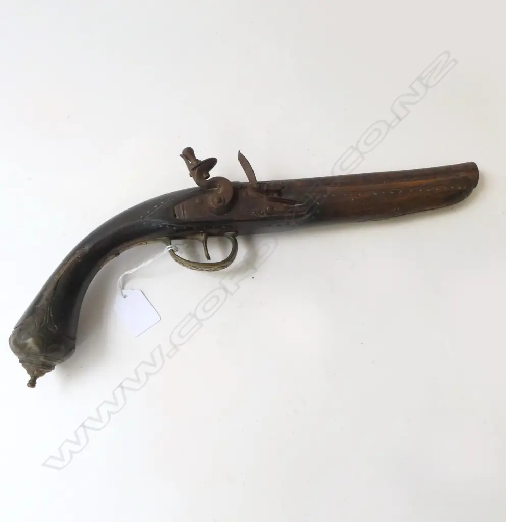 OLD EASTERN FLINTLOCK PISTOL L.380mm Image 1++