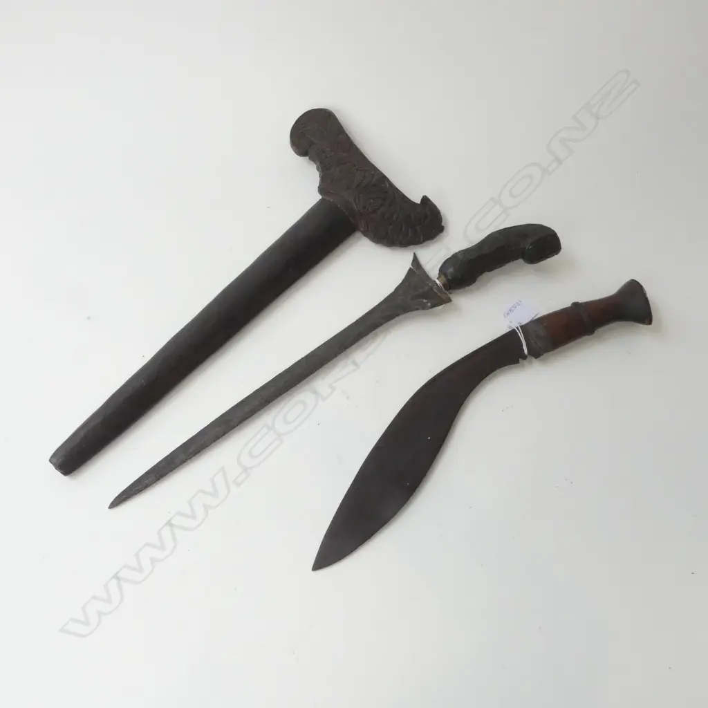 KUKRI GURKHA BLADE + KRIS IN SHEATH L.540mm Image 1++