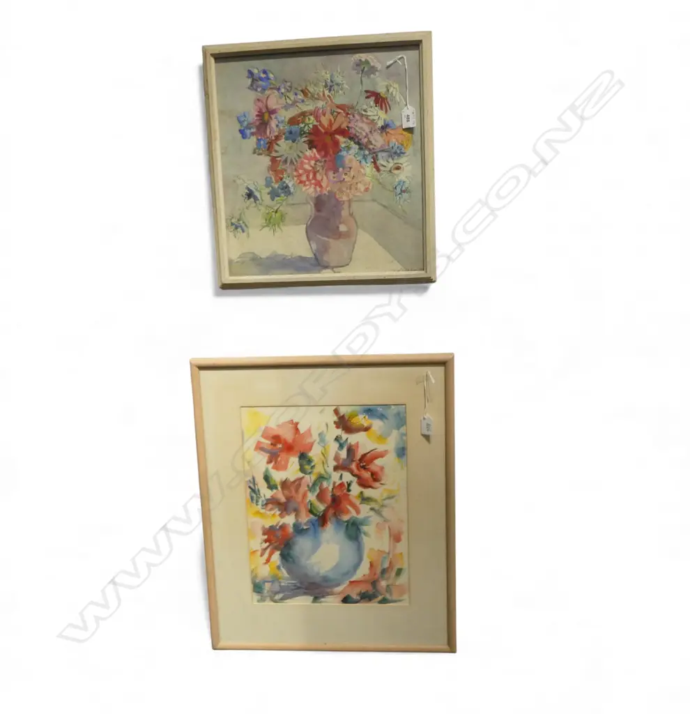 BEATRICE SEDDON, STILL LIFE, W/C, 380x355 + ALICE PELLOW, STILL LIFE, W/C, 400x310mm Image 1++