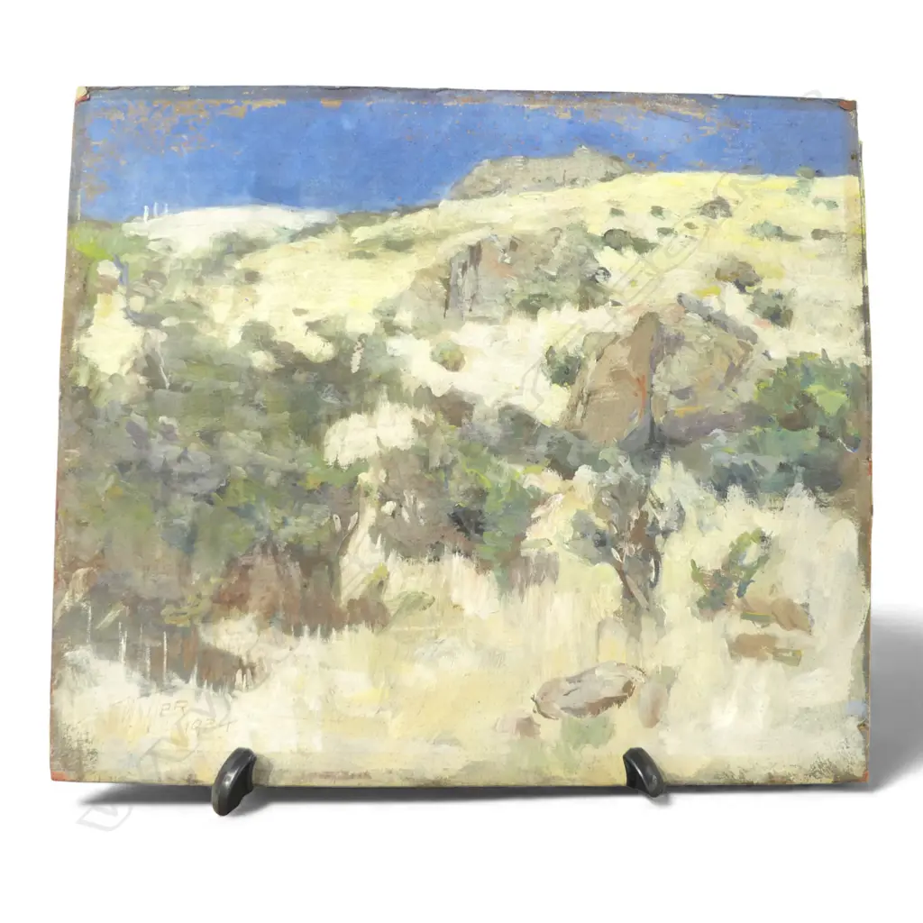 LANDSCAPE OIL SIGNED WHITTER ? 1924 265 x 305mm. HEIDELBERG SCHOOL   Image 1++