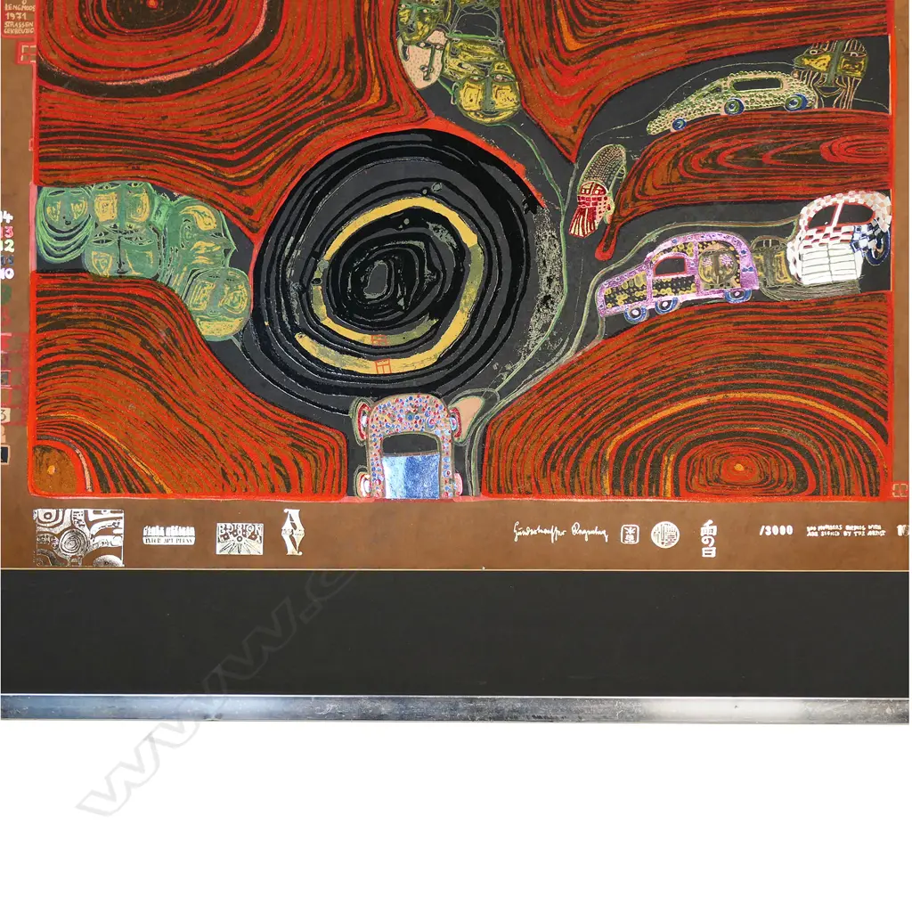 HUNDERTWASSER 'CRUSADE OF THE CROSSROADS' LITHOGRAPH 2075/3000 440x590mm Image 1++