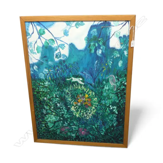 ALAN THORNTON, 'MOOREA '80' OIL ON HARDBOARD 795 X 590MM