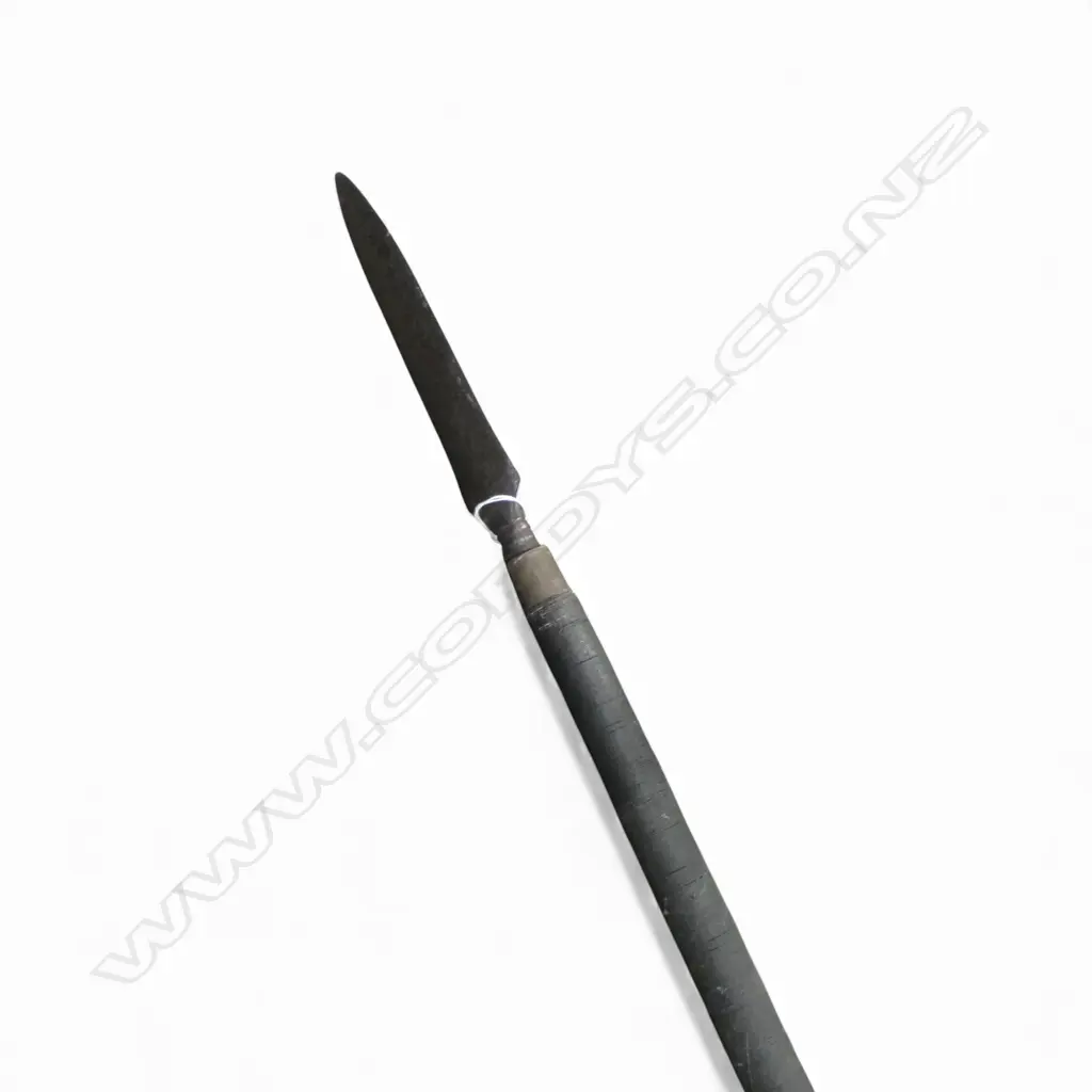 JAVANESE PALACE GUARD PIKE STEEL HEAD BRASS POMMEL L2860MM Image 1++