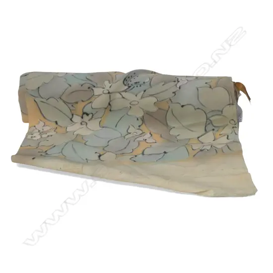 1980's NISHIJIN TEXTILE (Kyoto) JAPANESE ROLL OF PATTERNED SILK L.12m. W.360mm. New old stock pastel floral tones