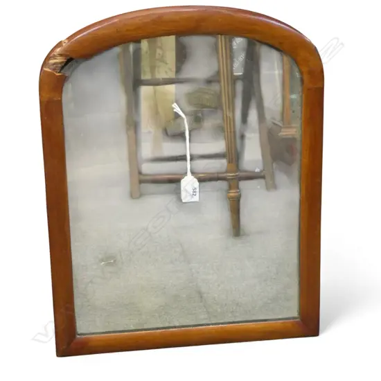 VICTORIAN MAHOGANY TABLE TOP SWING MIRROR, FAULTS