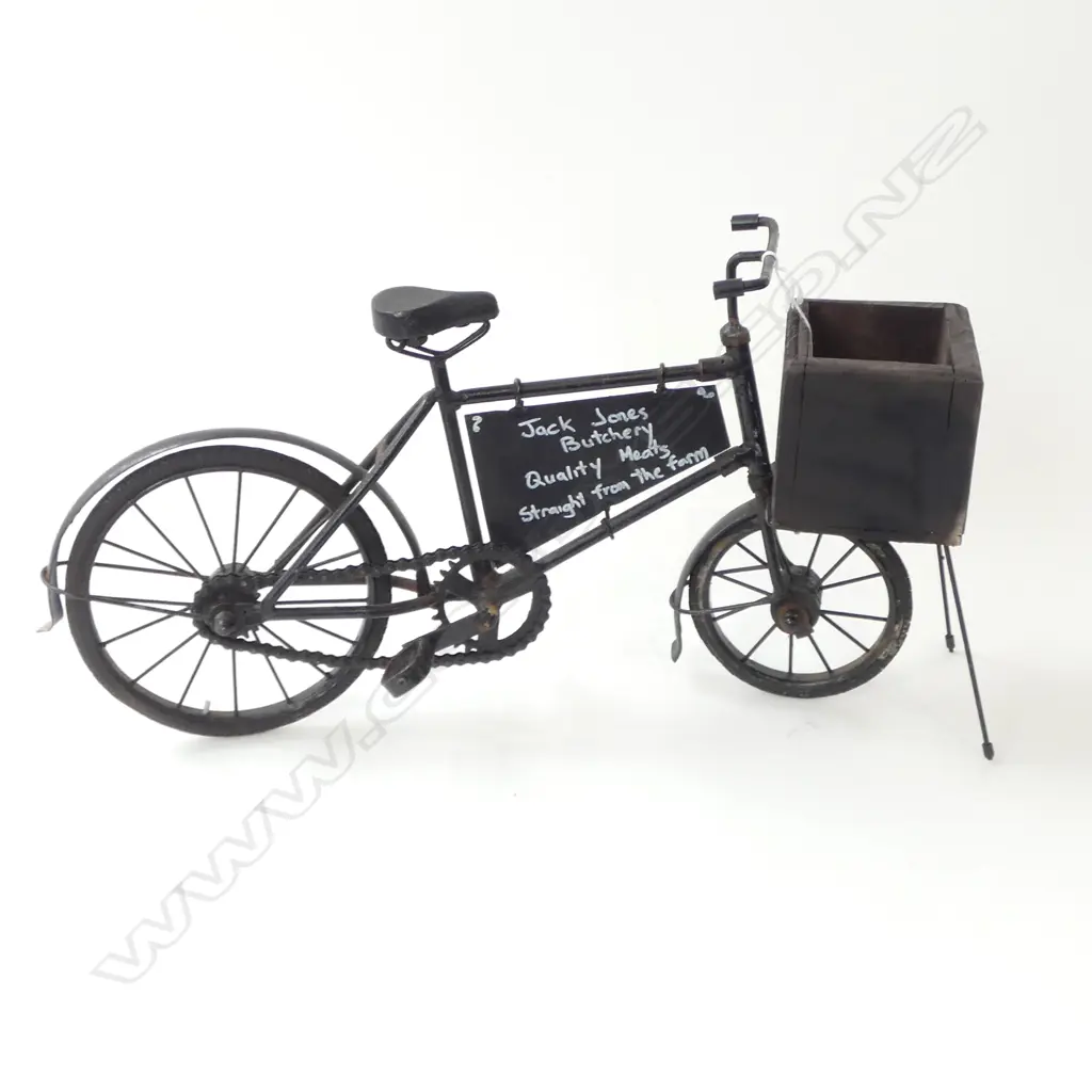 MINIATURE BIKE ORNAMENT 'JACK JONES BUTCHERY..' L.490mm Image 1++