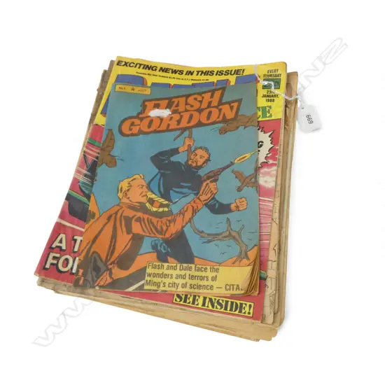 COLLECTION OF 16 VINTAGE COMICS FLASH GORDEN NO1 EDITION BATTLE ACTION FORCE ETC