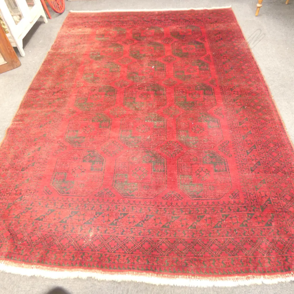 LG AFGHAN HAND KNOTTED ALL WOOL RUG 3150x2160mm Image 1++