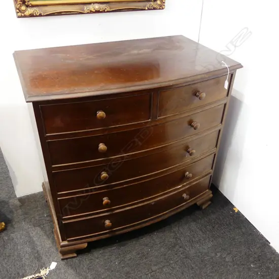 SMALL PROPORTION MAHOGANY CHEST OF DRAWERS 920x520x900mm