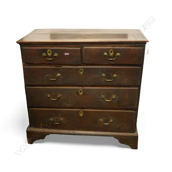 GEORGIAN OAK CHEST OF DRAWERS 920x470x900mm NEEDS RESTORATION