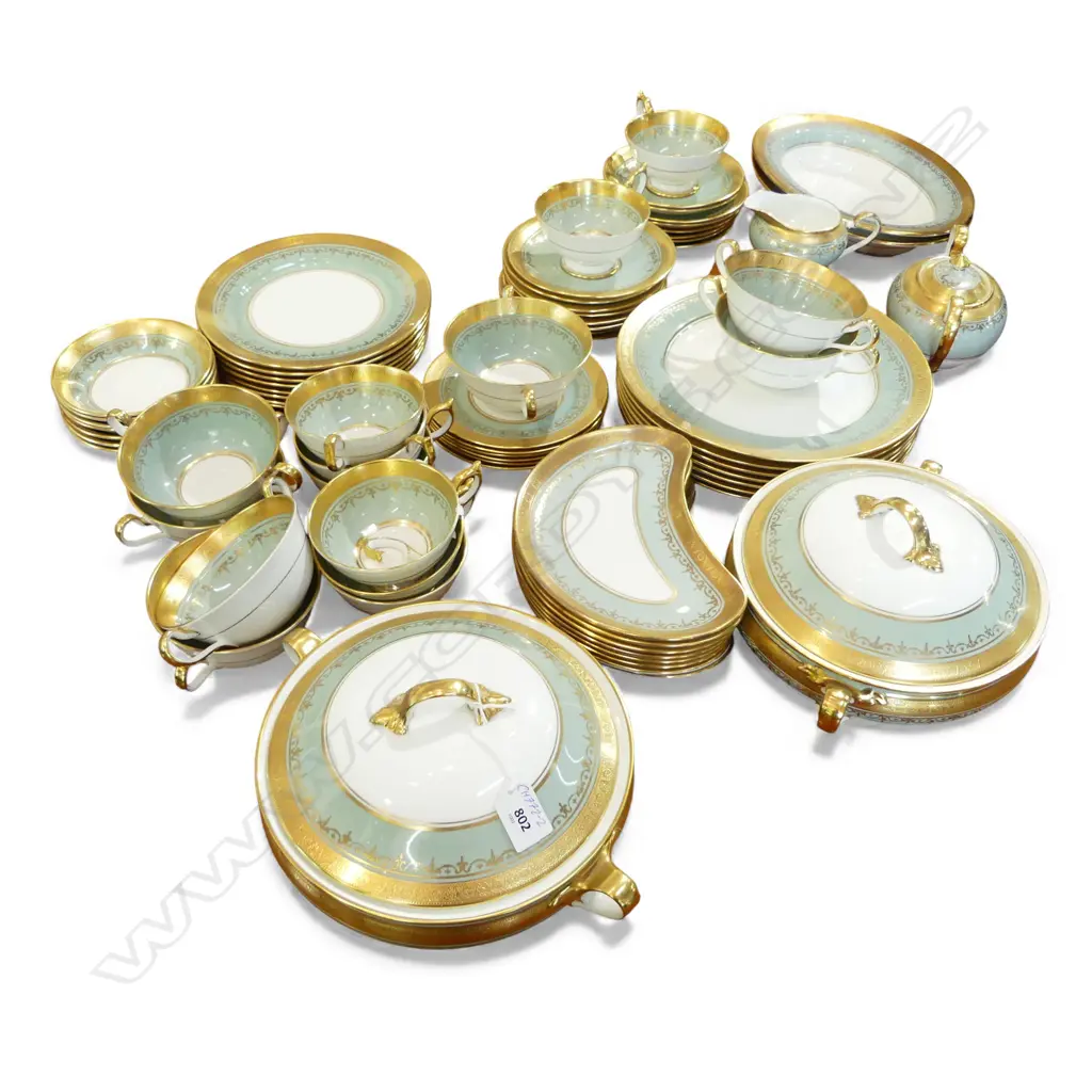 ROYAL AYNSLEY 7 PLACE DINNER SERVICE teacup faulted Image 1++