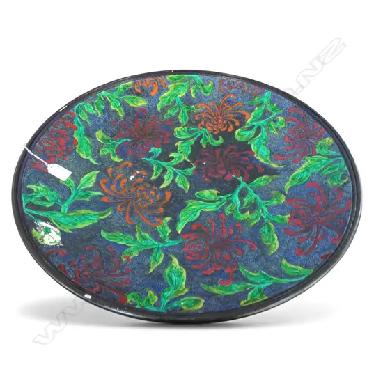 KEUM SUN LEE V LARGE CHARGER w HANDPAINTED CHRYSANTHEMUM DESIGN, 520mm, AF - PAINT LOSSES