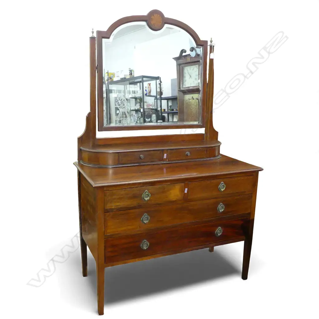 EDWARDIAN SHERATON REVIVAL DRESSING TABLE 1065x510x1700mm Image 1++