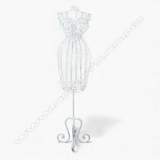 WHITE METAL WIRE MANNEQUIN FORM H.1560mm