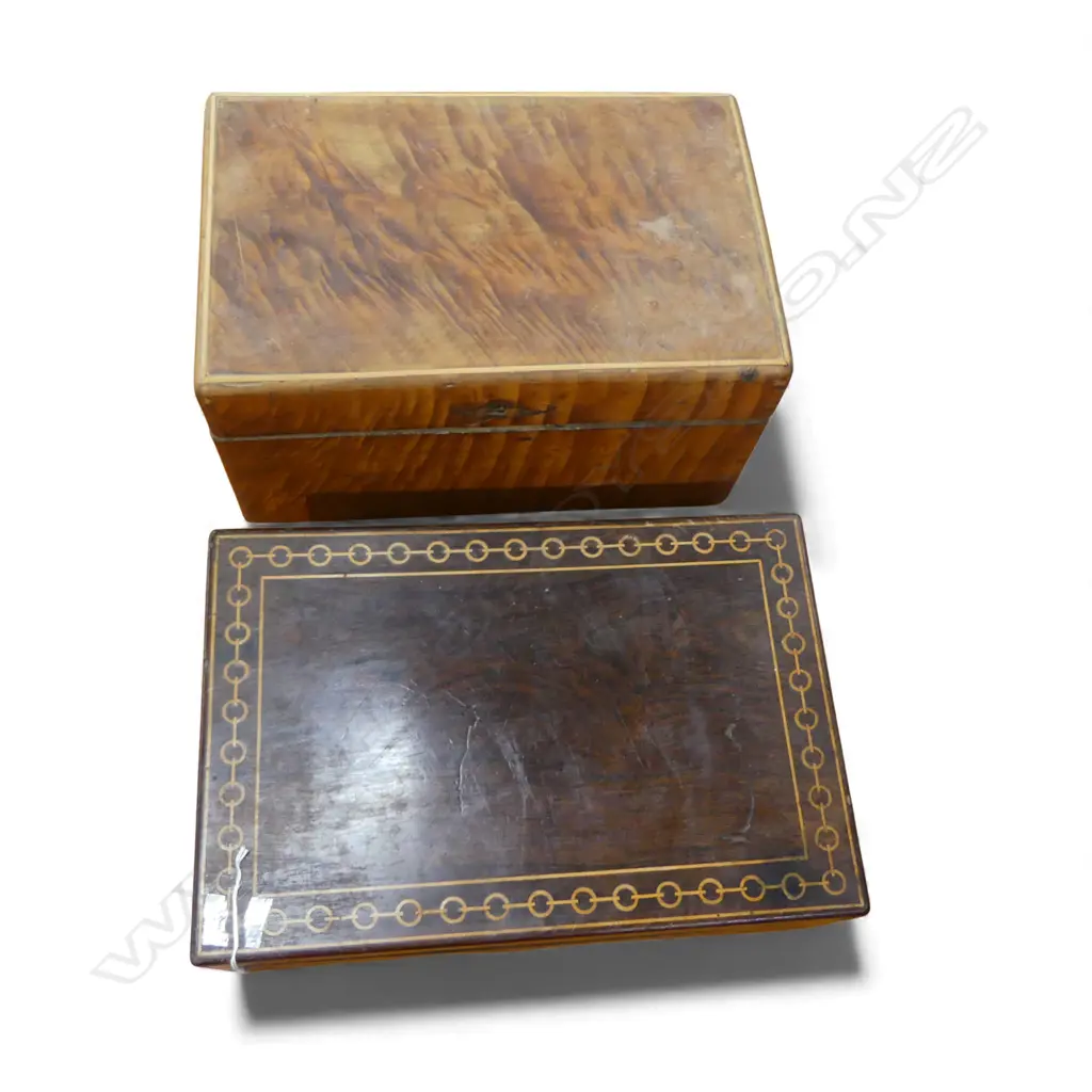 2 ANTIQUE WRITING SLOPES (1 INTERIOR REQS. RESTORATION) Image 1++