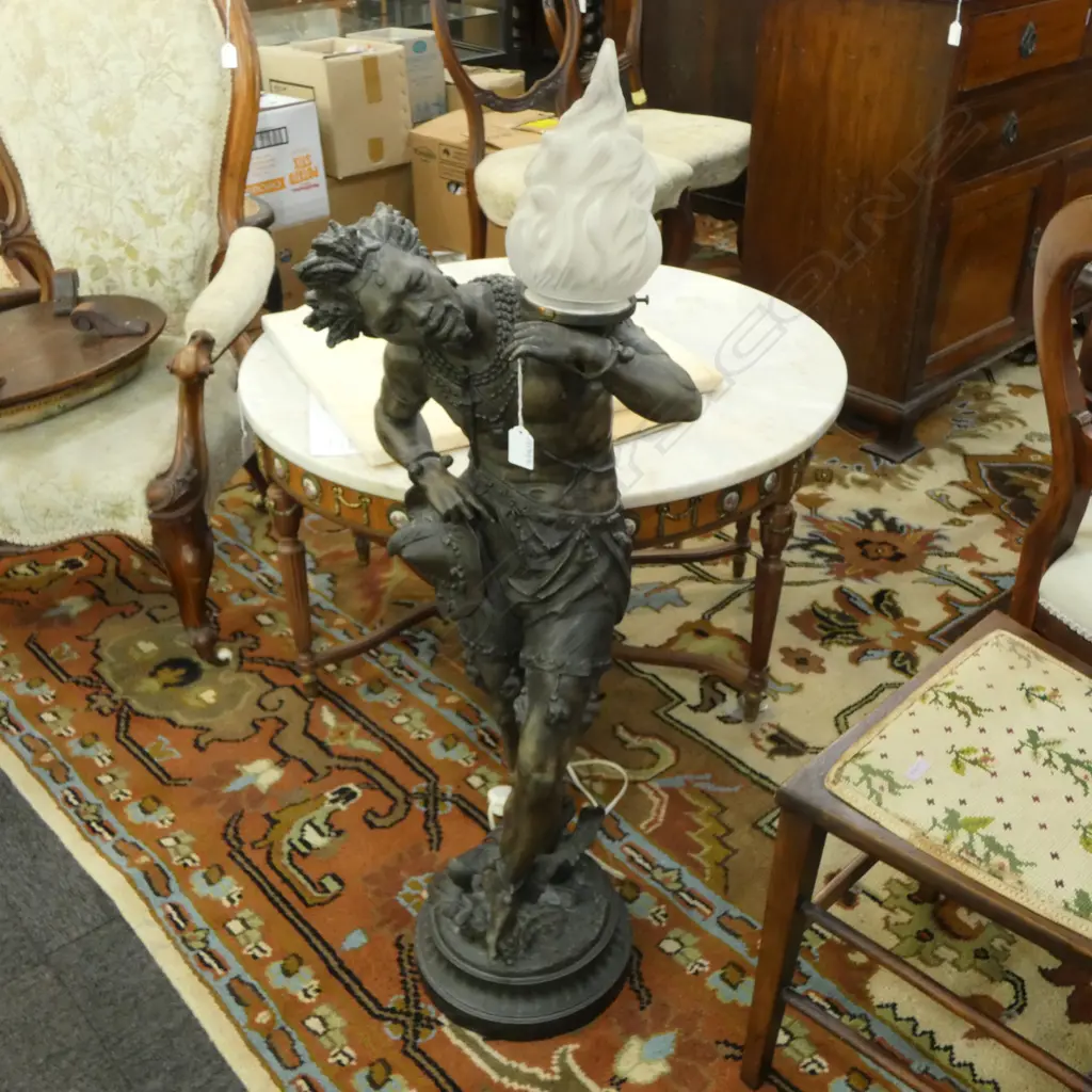 SPELTER FIGURAL LAMP H.1025mm Image 1++