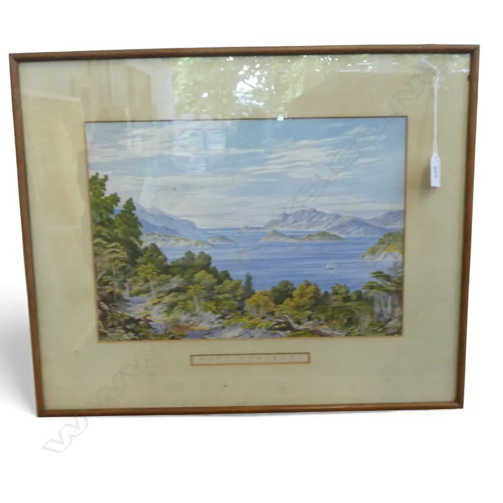 C D BARRAUD 'PORT CHALMERS' CHROMOLITHOGRAPH 245X345mm foxing Image 1++