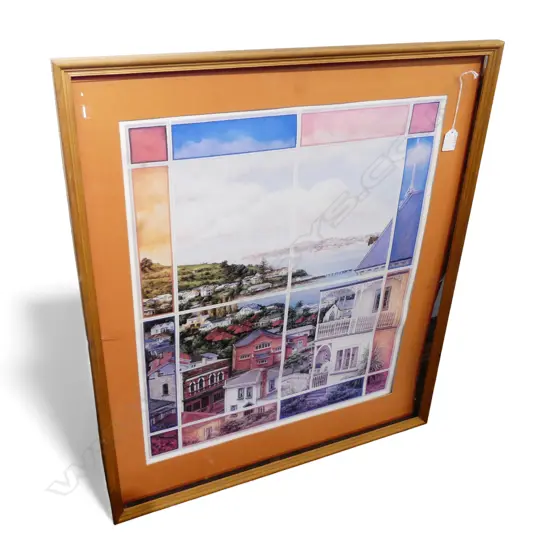 FRAMED DEVONPORT POSTER 600x500mm (FRAME NEEDS REPAIR)
