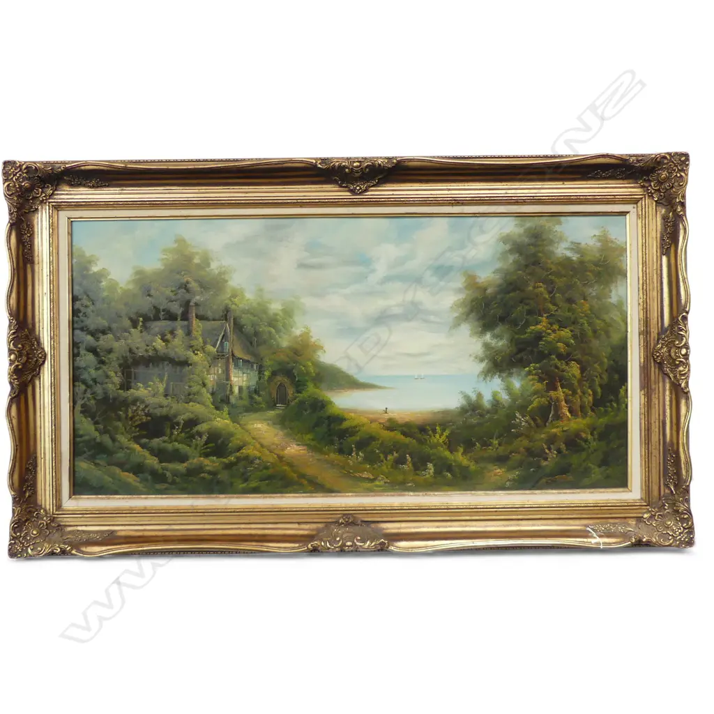 SIGNED OIL ON BOARD LANDSCAPE 590x1200mm Image 1++