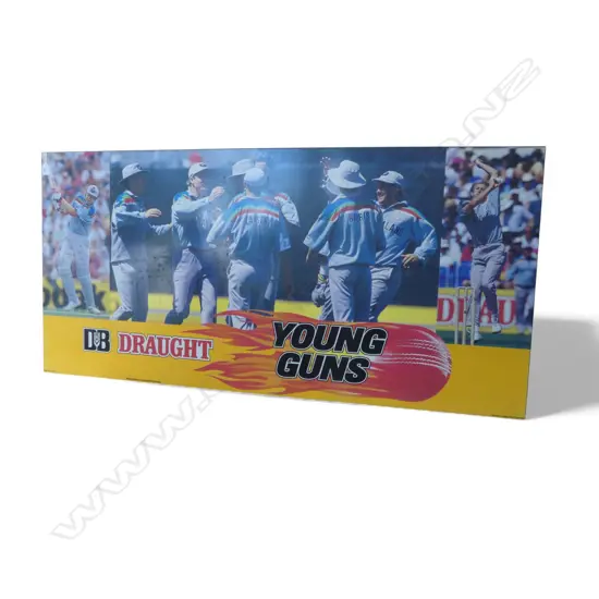 CRICKET POSTER DB DRAUGHT 'YOUNG GUNS' 715x1500mm