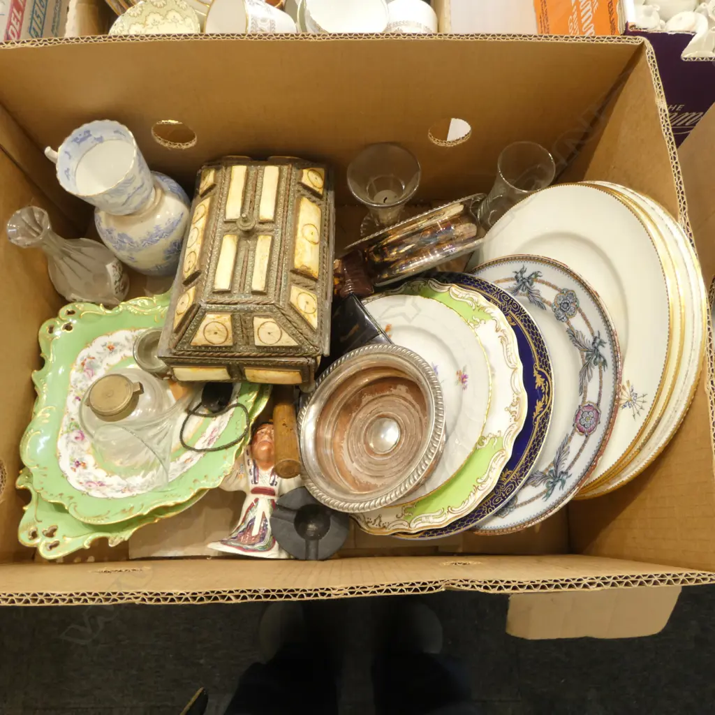 ASST. ANTIQUE PLATES, CHINA ETC Image 1++