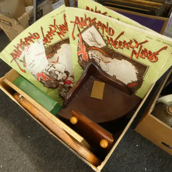 BOX Incl. STANDS, WHATNOT, EP, AUCKLAND WEEKLY CHRISTMAS 1901, etc