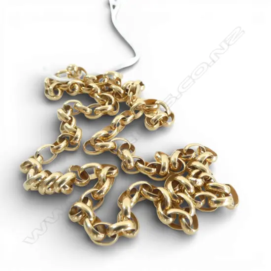 9ct OVAL BELCHER STYLE CHAIN, 16.60gm