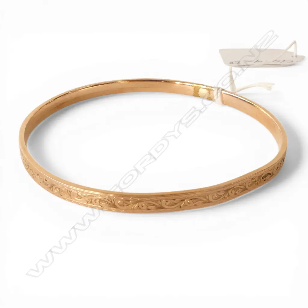 9ct ROSE GOLD over METAL CORE BRACELET, Dia.75mm Image 1++