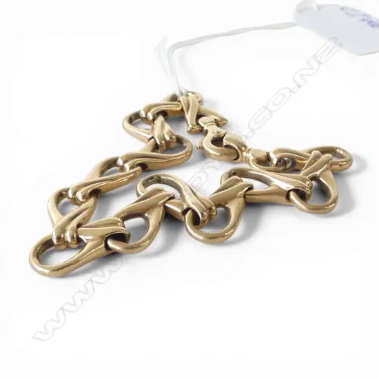 SOLID CAST 9ct GOLD STYLISH BRACELET 27.6gms