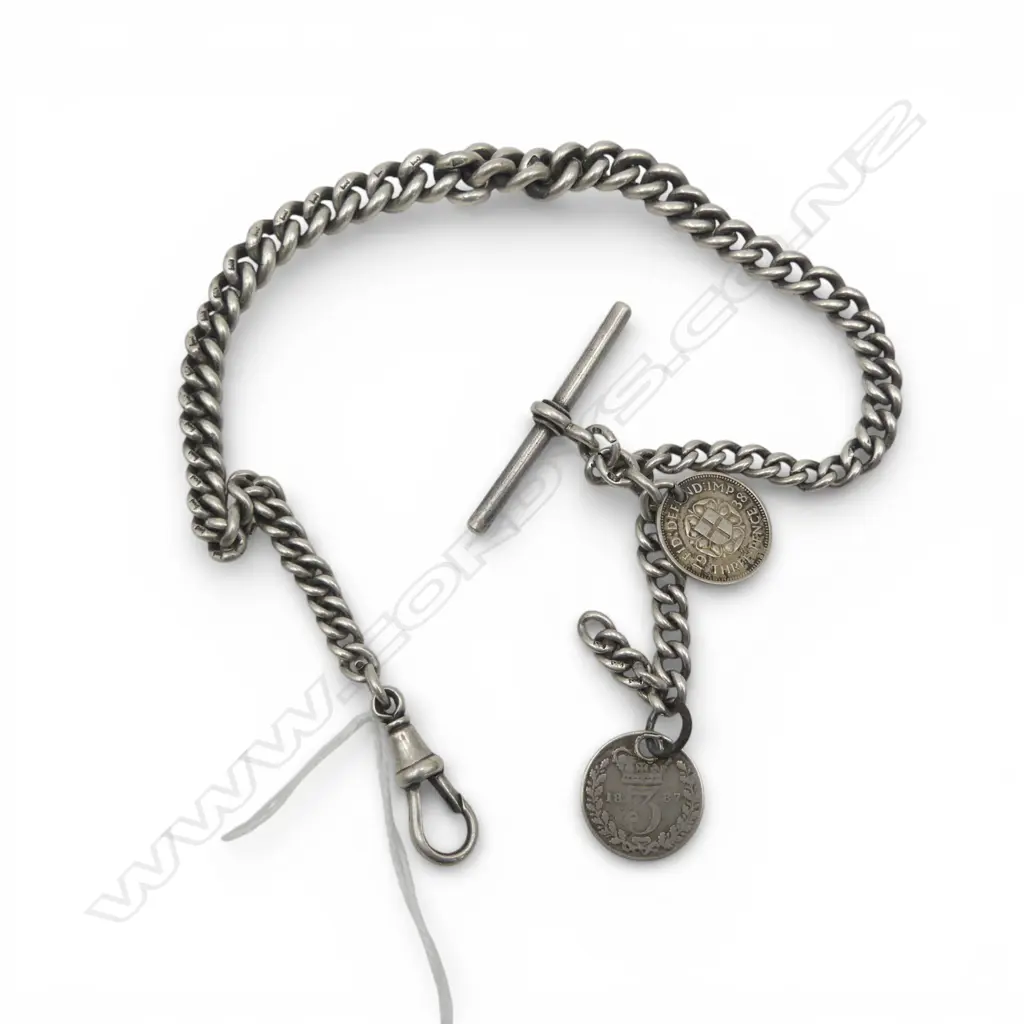 STG SILVER FOB CHAIN L.340mm 40gms Image 1++