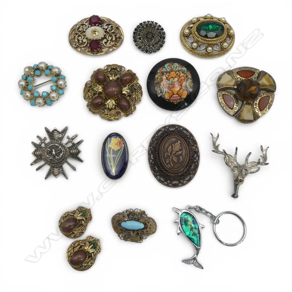 ASST. COSTUME BROOCHES ... Image 1++